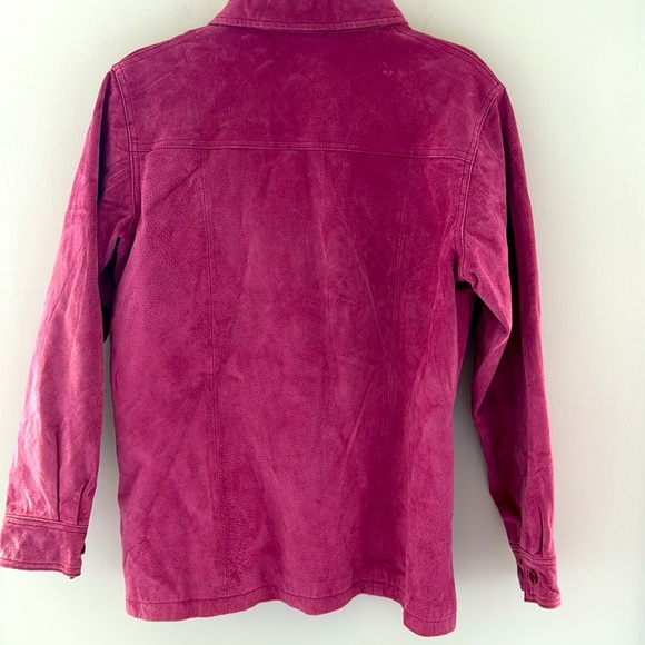 AMI Vintage Pink Leather Jacket-Rare- Size M - Picture 3 of 7